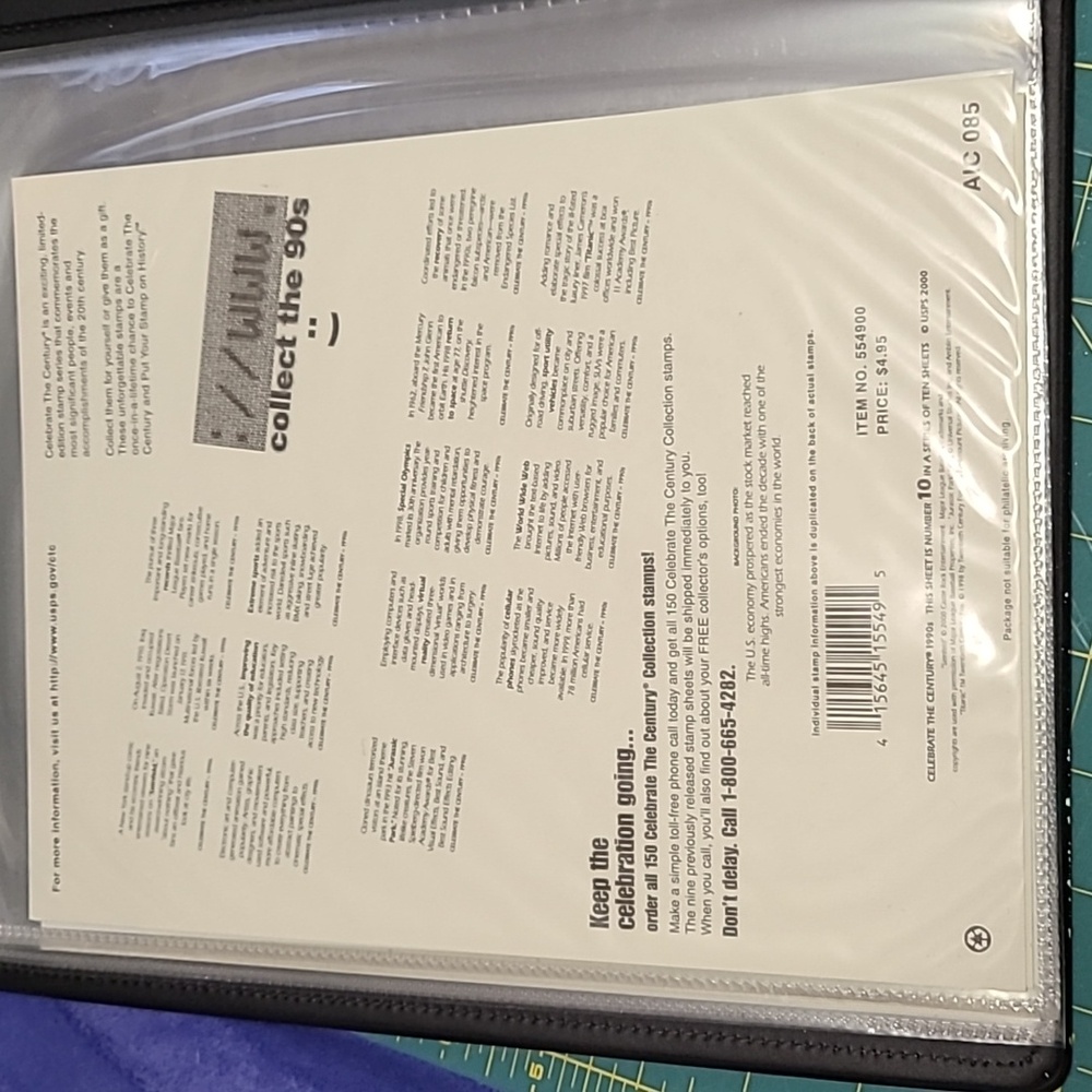 USPS Celebrate The Century Commemorative Stamp Collection 1900-1999 Full Set - Picture 16 of 16
